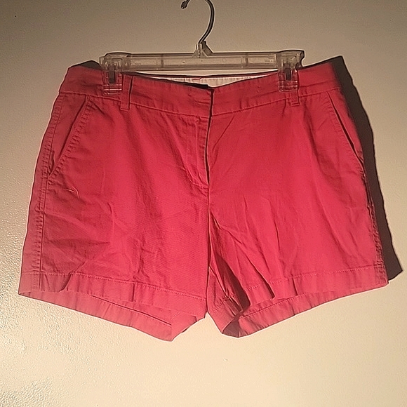 J. Crew Womens Pink Low Rise Flat Front Pockets Shorts, Size: 10 - Picture 1 of 6